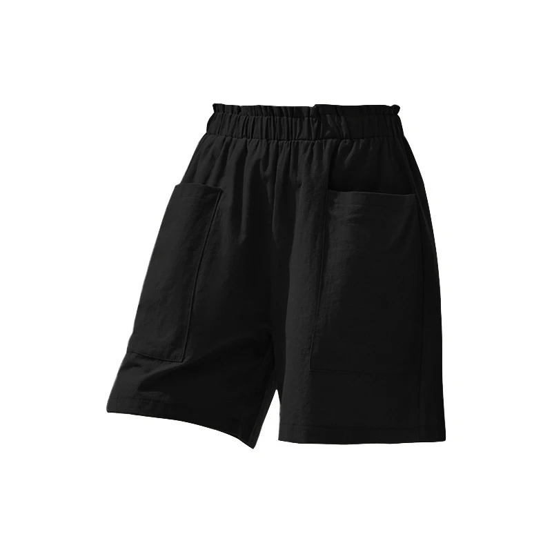 Women Summer Shorts Casual Sports Female Cotton and Linen Loose with Pockets 250320