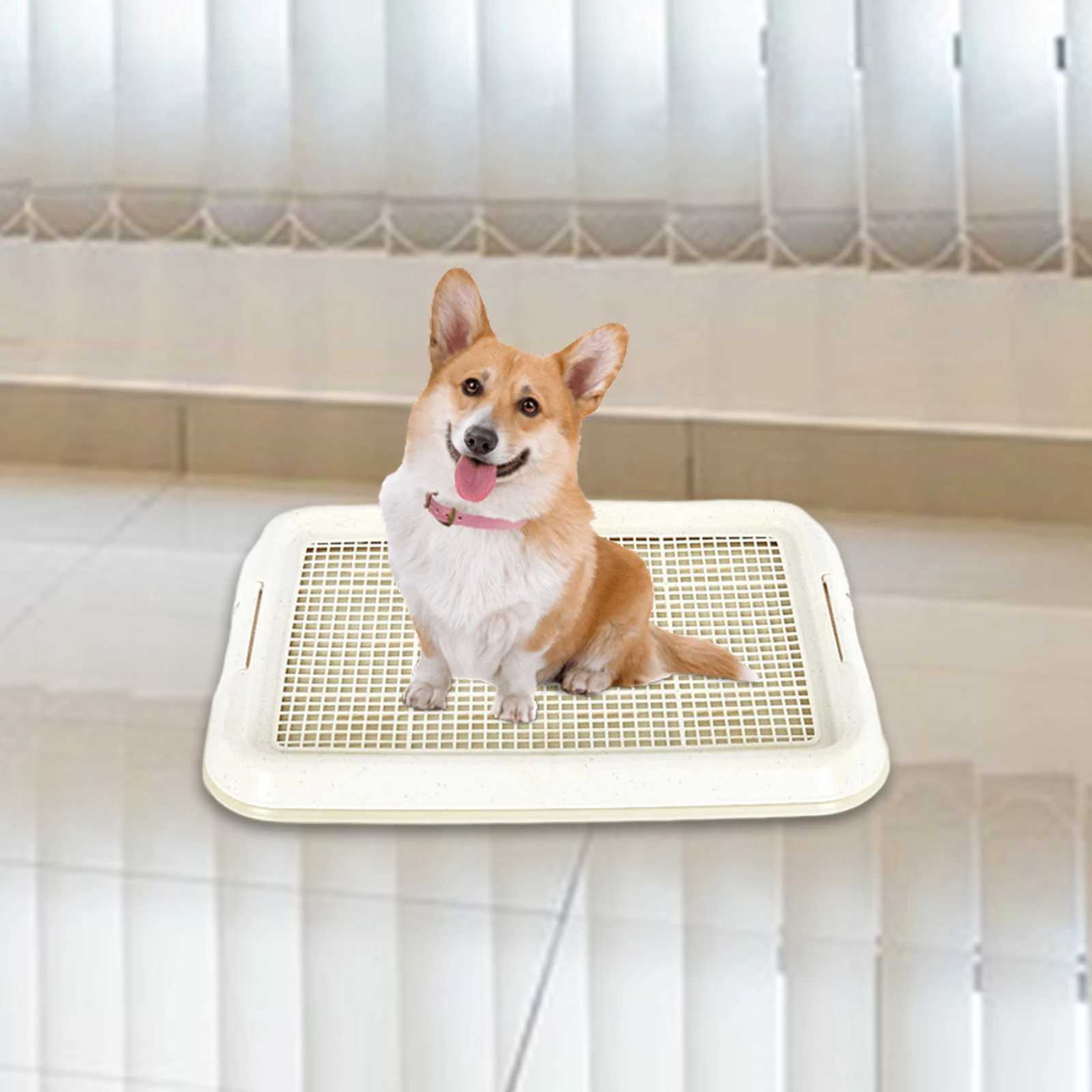 Dog toilet anti slip detachable mesh toilet bowl training tray small dog urine pad bracket for small dogs cats and pet cleaning supplies Y250320