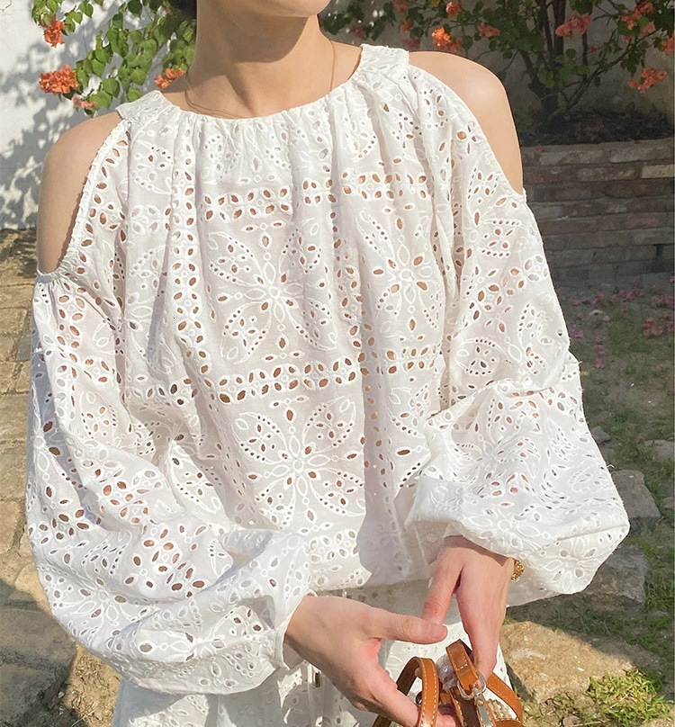 2025 Spring/Summer New Small Fragrant Style Celebrity Shorts Set Long Sleeve French Embroidered Top Shenzhen Nanyou Women's Clothing