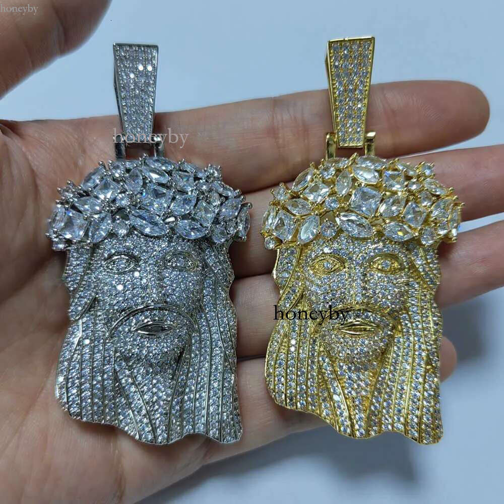 Jesus Pendant with 13mm Moissanite Cuban Chain Necklace Hip Hop Jewelry for Men Gift - view 7