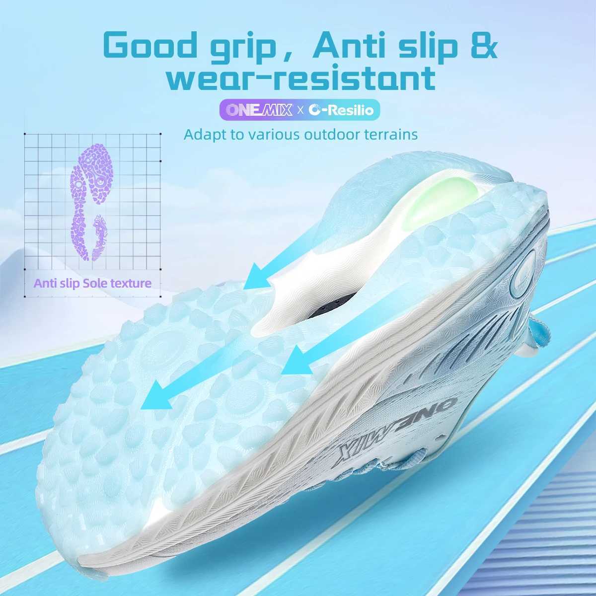 O-Resilio Mens Running Sneakers Mesh Breathable Impact Rebound Lightweight Fitness Outdoor Walking Training Mat Sneakers Y250320