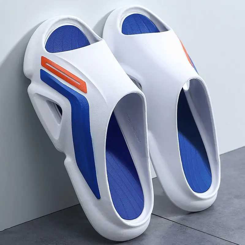 Summer mens slippers trend sports flip slippers. Wear anti slip and explosion-proof slippers. Mens outdoor thick soled and lightweight shoes Y250320