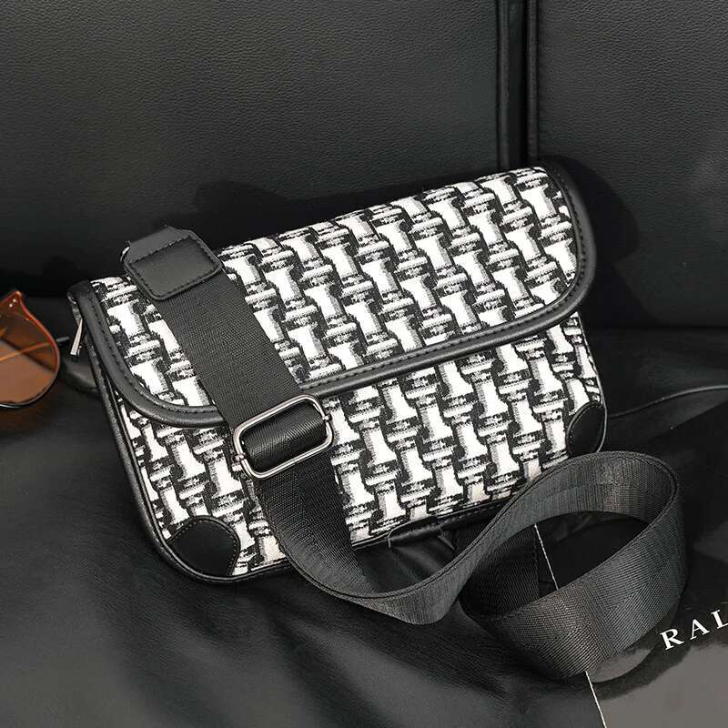 Fashion Jacquard Canvas Messenger Flap Crossbody Bags Brand Designer Shoulder For Men Handbags Male Crossbosy Bag