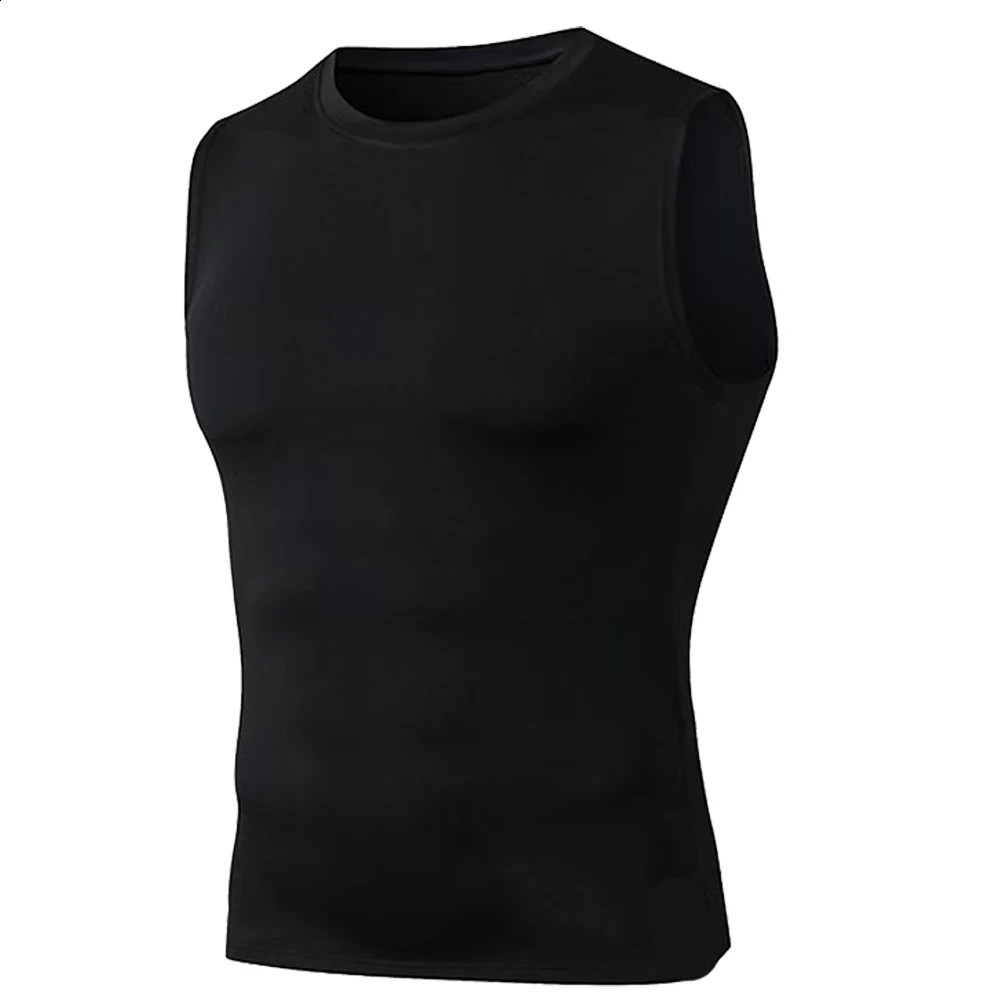 Mens printed vest compression shirt Christian sports quick drying Tshirt gym running basic layer 250319