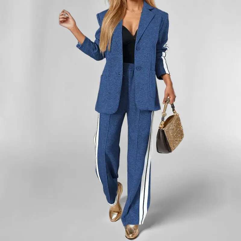 Two-Piece2025 Spring Autumn Set New Casual Solid Color Long Sleeve Fashion Suit Pants