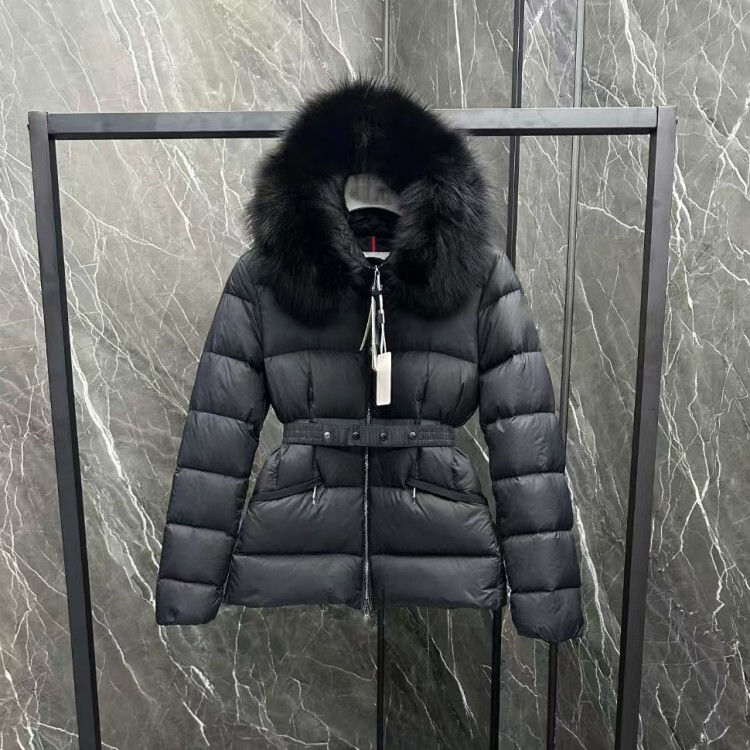 M Home 2024 New Large Hairy Collar with Mengkou Correct Version, Trendy and Fashionable Versatile Down Jacket