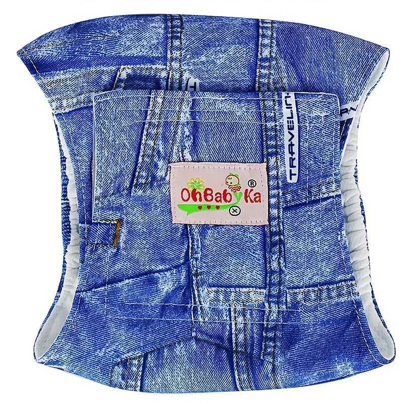 3 pieces of mens dog diapers reusable dog diapers washable pet belly packaging puppy underwear pet care cloth diapers (jeans) Y250320