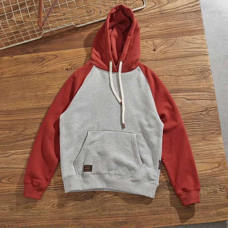 Add Fleece And Thickening Heavy Retro Long-Sleeved Hipster Hoodie Male Niche Couple Loose Casual Coat