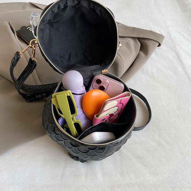 Women 3D Shoulder PU Leather Animal Shape Crossbody Detachable Strap Simulated Owl Satchel Girls Daily Bag