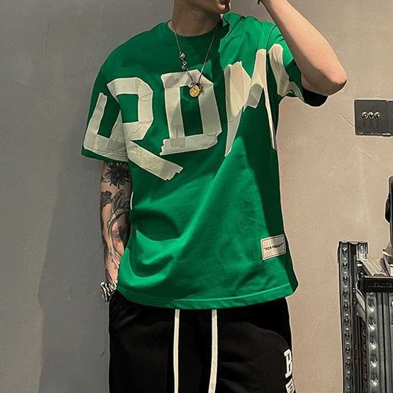 2017 Summer Leisure Full Match Trend Korean Fashion Short Sleeve Round Neck Solid Color Letter Printing Loose Fashion Youth T-shirtT250319