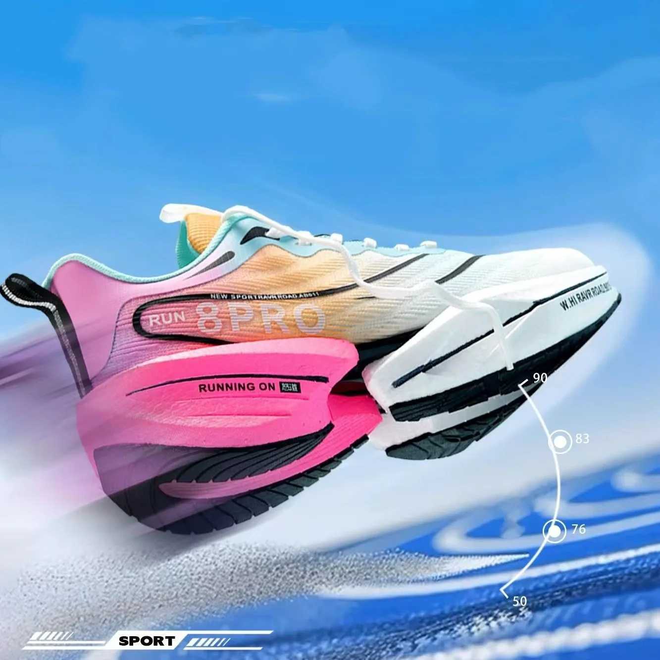 Marathon mens sports running shoes carbon plate air cushion breathable lightweight warm and detachable sports shoes Y250320