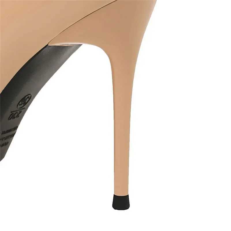 Wen fetish 10cm high H nude pump wedding bride high-heeled shoes wedding sexy wine red H womens scarf party shoes Y250319