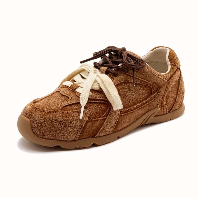 2025 With Box Designer shoes sneakers DIMANYU, women's natural leather Gump shoes, retro lace sneakers, women's everyday non-slip women'