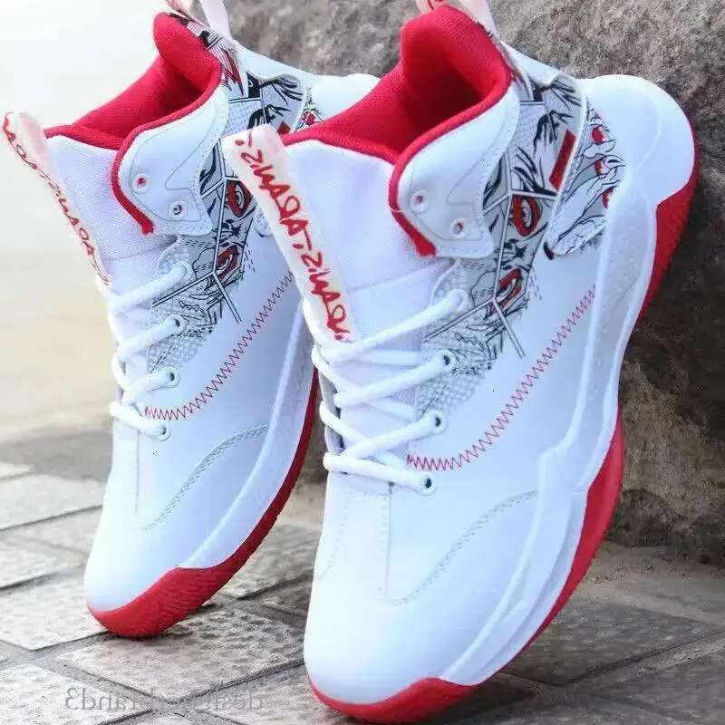 Men Shoes Non-slip High Top Indoor Trai ning PU Le ather Unisex Trainers 2 023 New Basketball Sn eak er s Adult