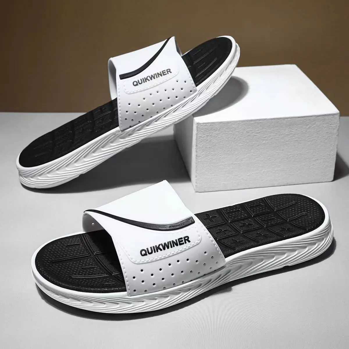 Mens summer new e-shaped large-sized leisure slider with soft bottom N slider bathroom slider outdoor beach slider Y250320