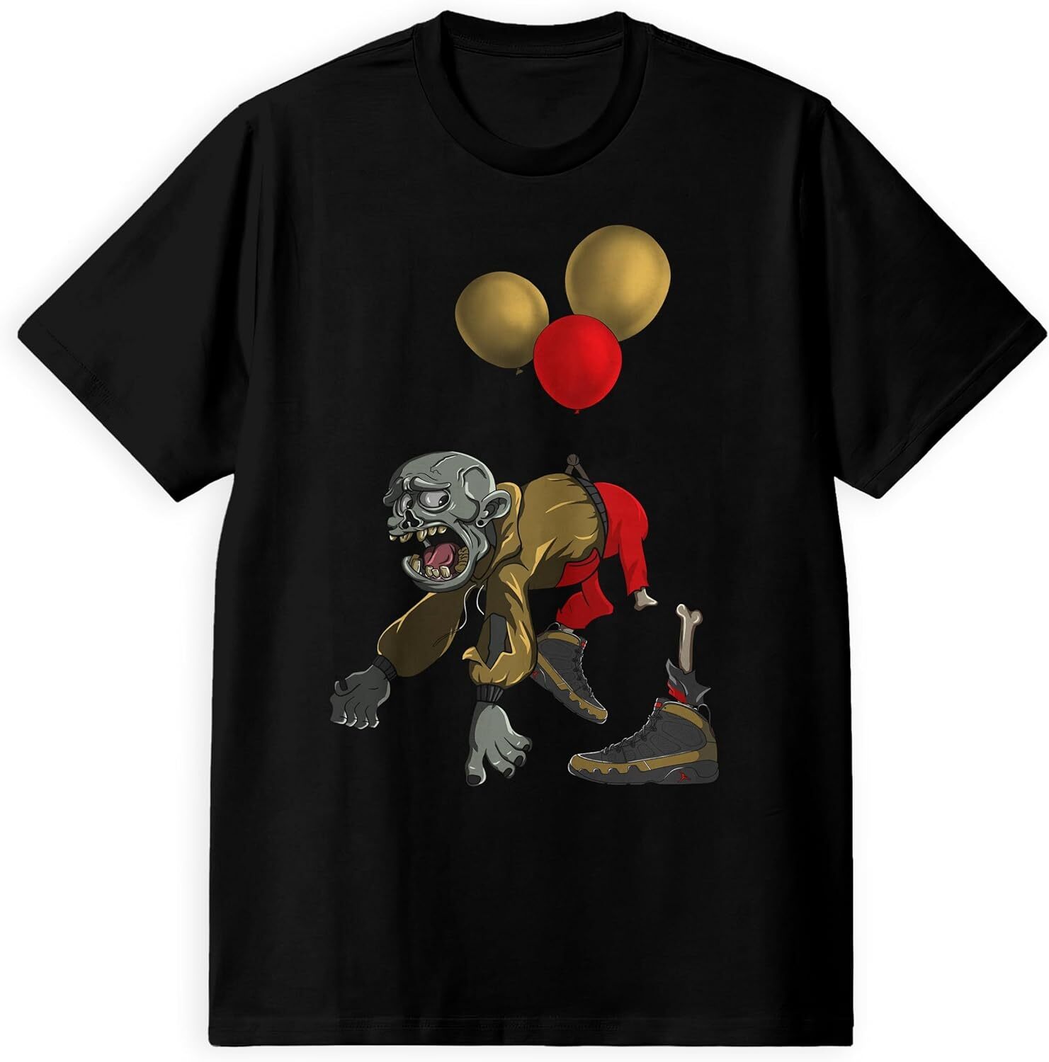T shirt for Mens AJ 9 Olive 9s OG Retro Shirt, Sneaker Zombie, Shirts Match Sneakers 2D Sneaker Casual Tops Clothes Short sleeve