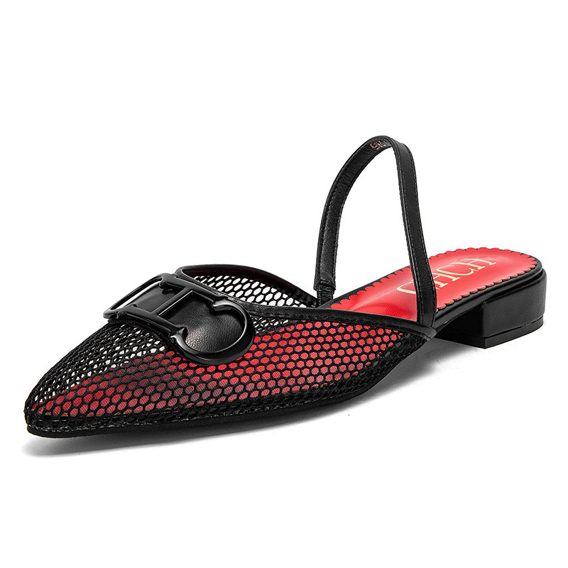 Designer CHCH Trendy Fashionable Women's With Hollowed Out Letter Design Flat Shoes, Elegant And Versatile Casual Single Shoes