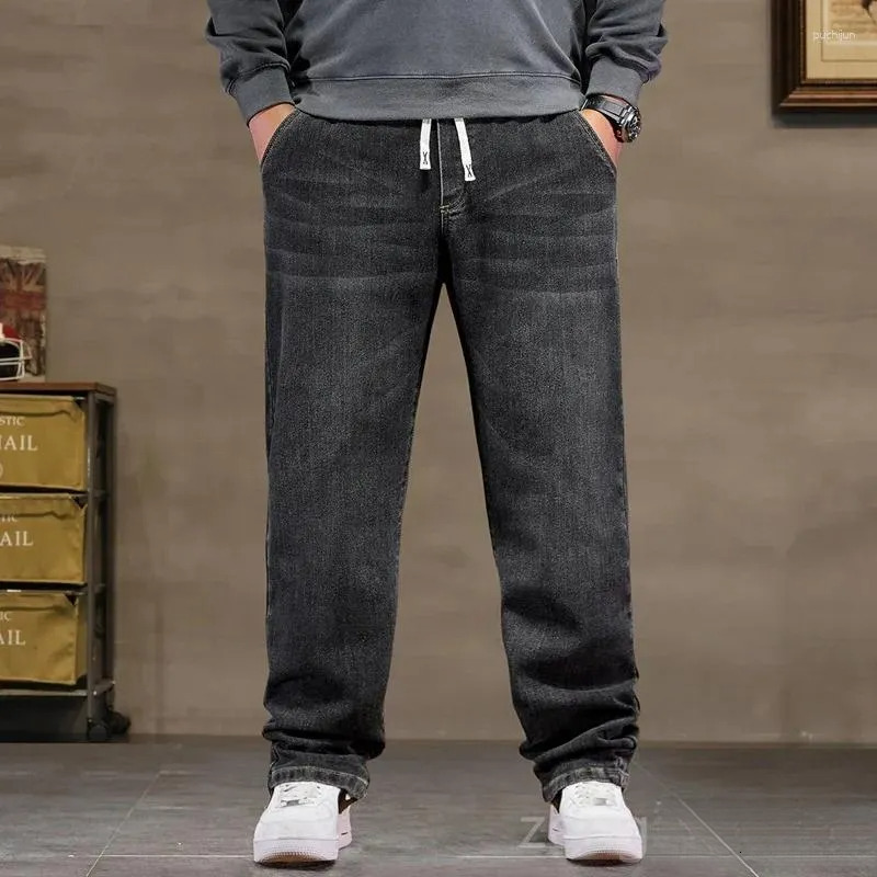2025 S Fashion Designer Men S Jeans Plus Size Men Loose Straight Autumn Man High Elasticity Father Trousers For XL XL XL XL