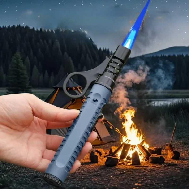 Outdoor Ignition Torch Lighter Camping Survival Igniter Butane Windproof Lighter Cigarette Cigar Accessories Mens GiftC250319