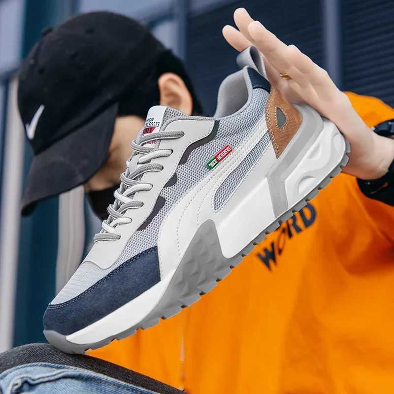 Mens running shoes mesh breathable casual shoes fashionable short and chubby sports shoes mens outdoor sports tennis shoesW250320
