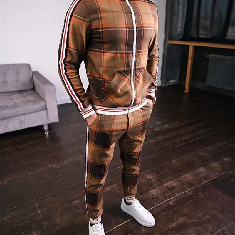 2023 Mens Suit Autumn Casual Clothing European and American Fashion Large Size Sportswear Twopiece Set 250224Z