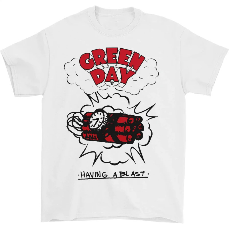 American Retro Mens Tshirt Green Day Dookie Illustration Fun Trendy Cotton Punk Hip Hop Mens Clothing Unisex T-Shirt Tops 250317