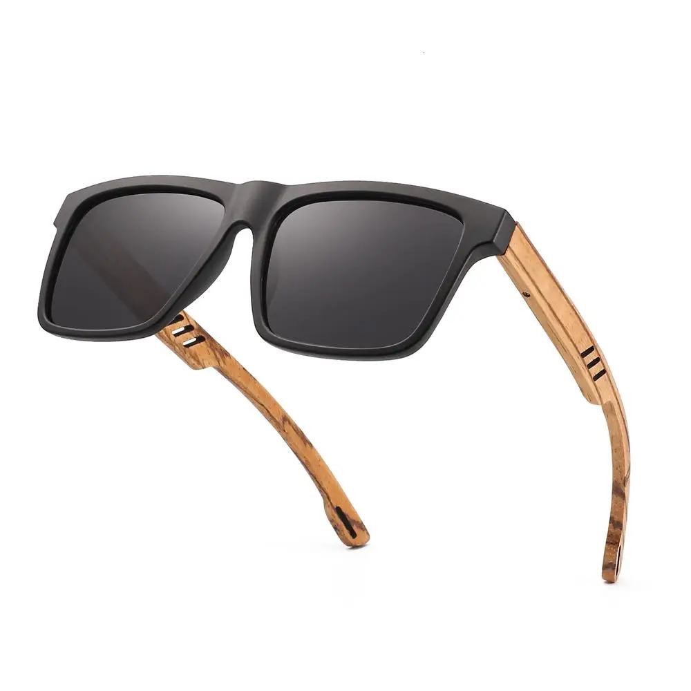HU WOOD High Quality Square Sunglasses For Men Polarized UV400 Fashion Sunglass Mirror Sport sun glasses Driving 250318