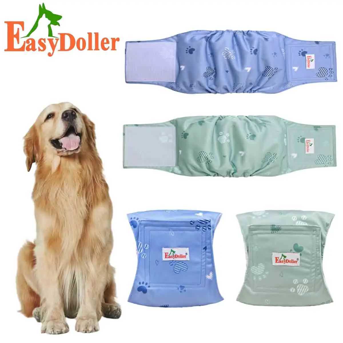 2 packs of pet mens dog diapers washable nap belly belt packaging reusable pet sanitary pants suitable for small dogs with leaking diapers Y250320