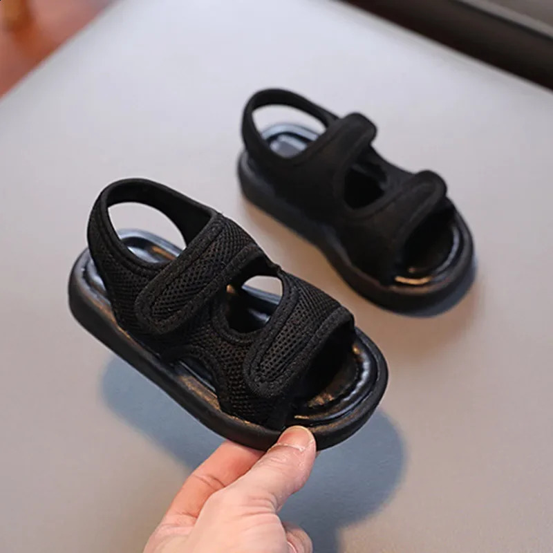 Childrens Shoes Boy Fashion Breathable Baby Sandals Summer White Cool Slippers 250304