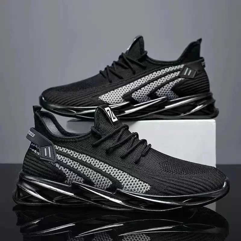 Mens shoes 2024 new trend mens shoes breathable lace running shoes Korean version lightweight casual sports shoes mens shoesW250320