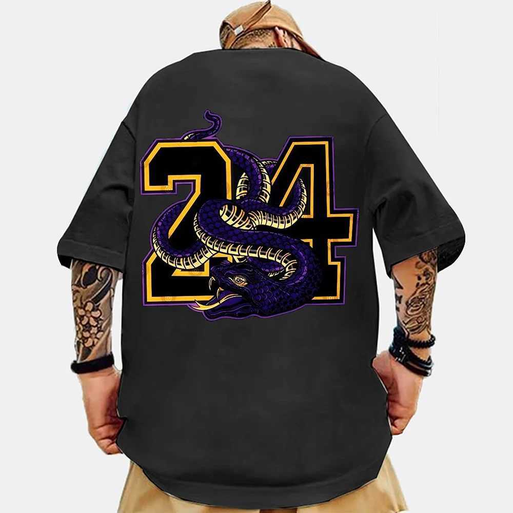 Fashionable mens T-shirt letter printing fashionable mens cotton T-shirt street Harajuku loose and ultra-fine short sleeved waist circumference T-shir