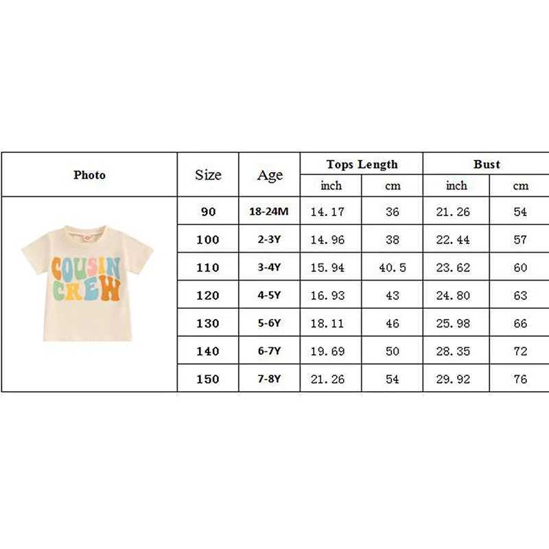EWODOS 1-6 year baby boy clothing cousin crew matching shirt short sleeved T-shirt jumpsuit baby summer top casual chic cute shirtT250320