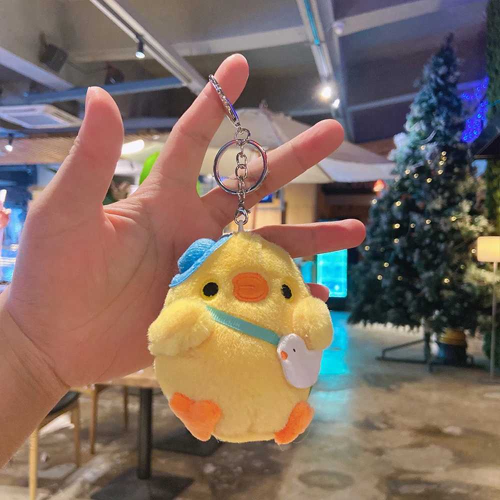 Cute little yellow chicken pendant plush toy doll internet famous chicken mini bag pendant keychain dollXJ250319