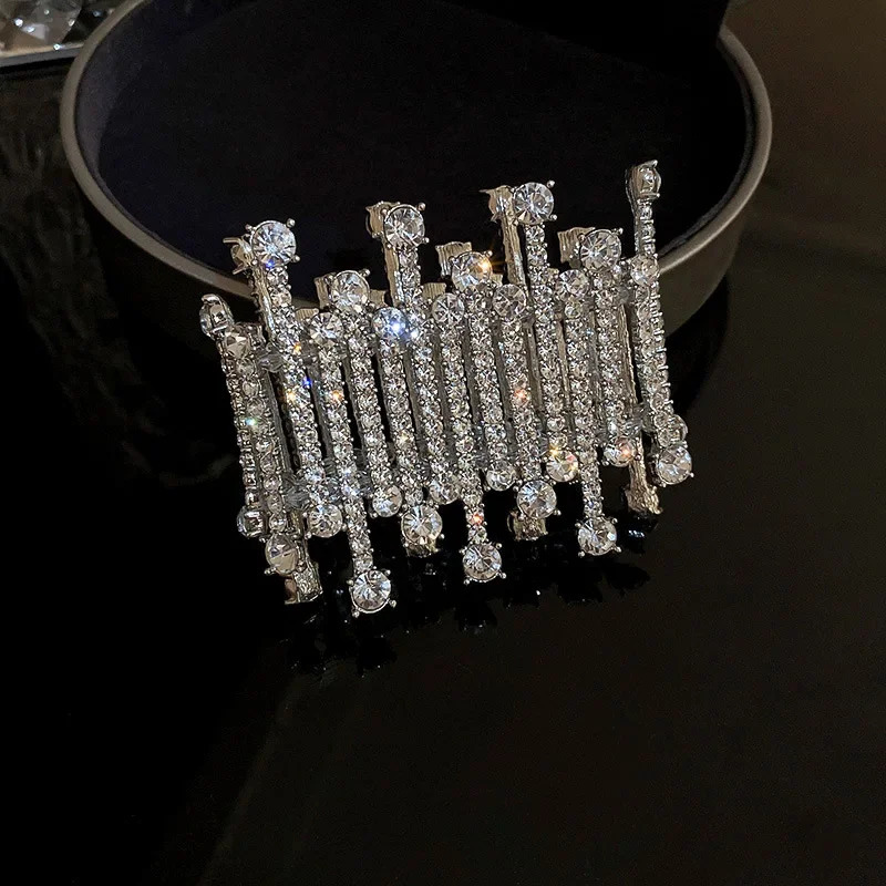 FYUAN Fashion Geometric Zircon Crystal Bracelet For Women Adjustable Elasticity Bracelets Party Jewelry Gifts 250320