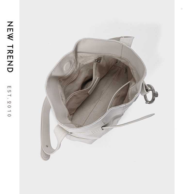 Bag Korean Lazy Style New Niche Design Single Shoulder Underarm Leather Diagonal Cross Bucket Bag Shoulder Bags