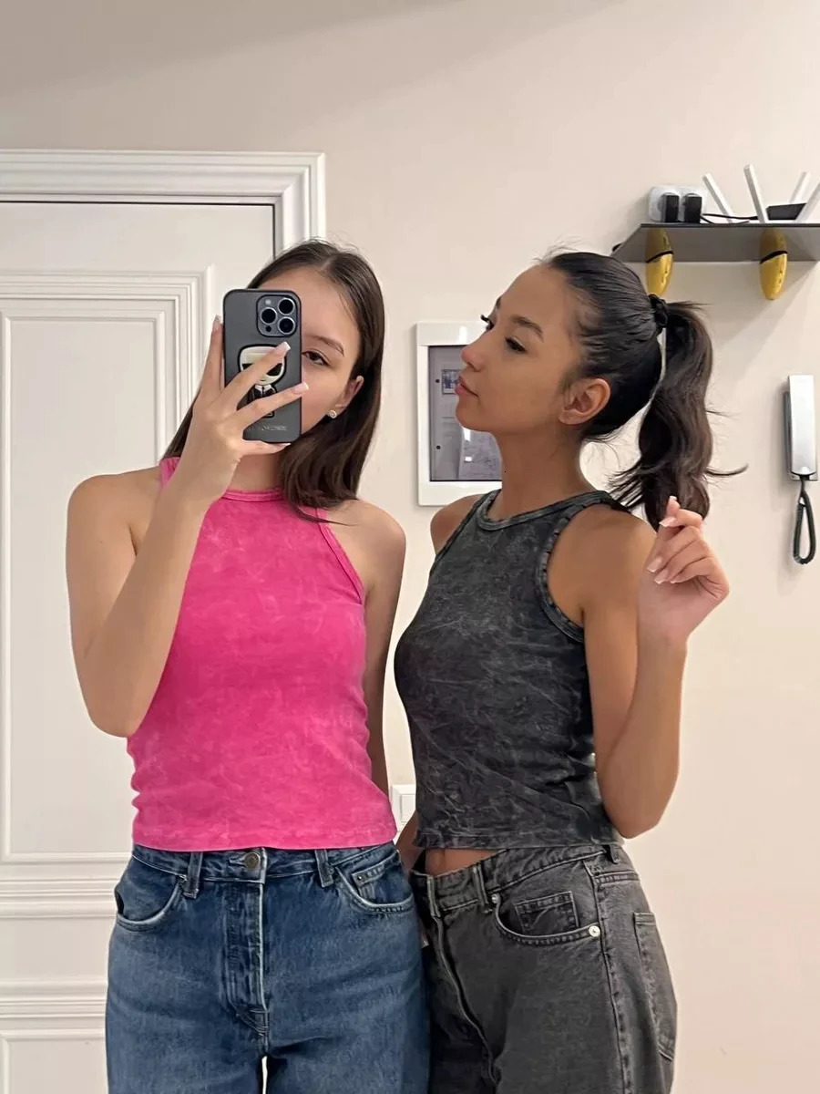 Vintage Washed Vest Womens Solid Color Slim Vests Sport Style Cotton Sleeveless Clothing Summer Comfortable Female Tank Top 250320