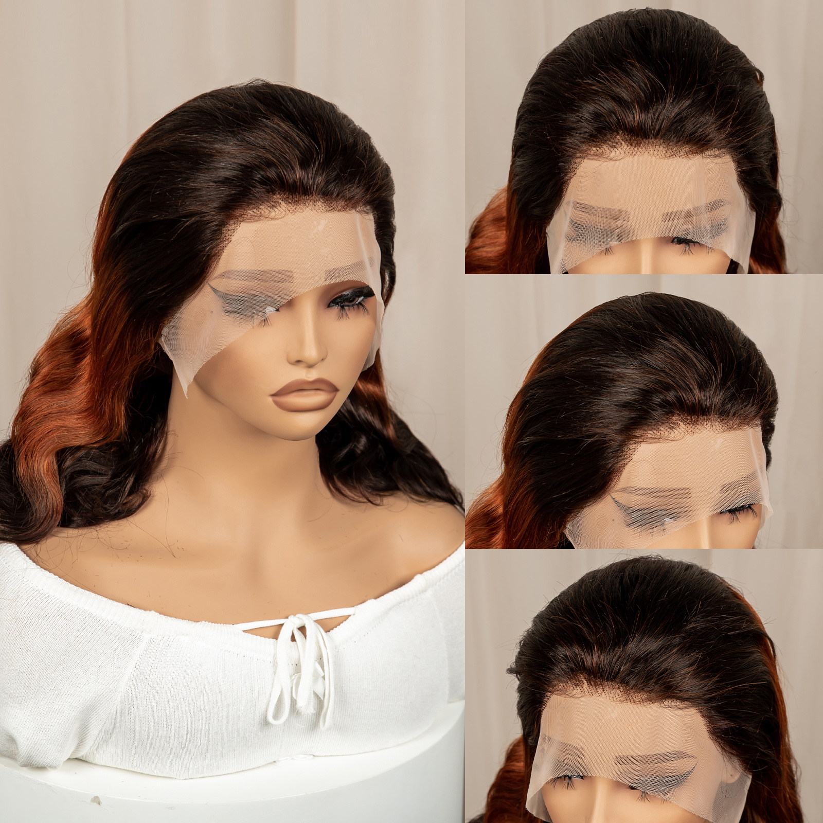13x4 Body Wave Lace Frontal Wig - High Density Pure Human Hair Brazilian Virgin Hair for Women