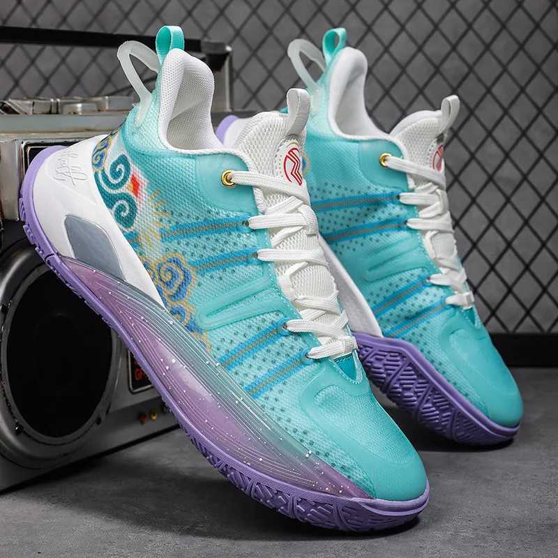 Mens Basketball Shoes Mesh Breathable Field Training Casual Walking Shoes High-top Comfortable Non-slip Basketball Boots for ManW250320