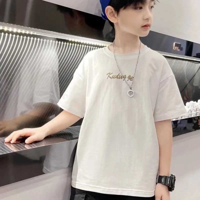 Boys And Girls Short-sleeved Bottoming Shirts Spring And Summer Middle-aged Childrens T-shirt Childrens ClothingT250320