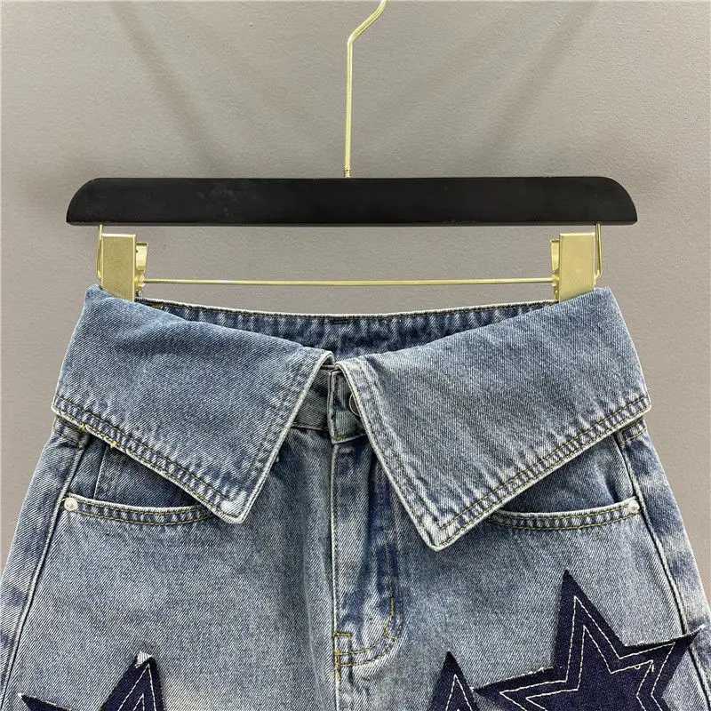 2023 Summer Retro Hot Girl A-line Half SkirtXJ250320
