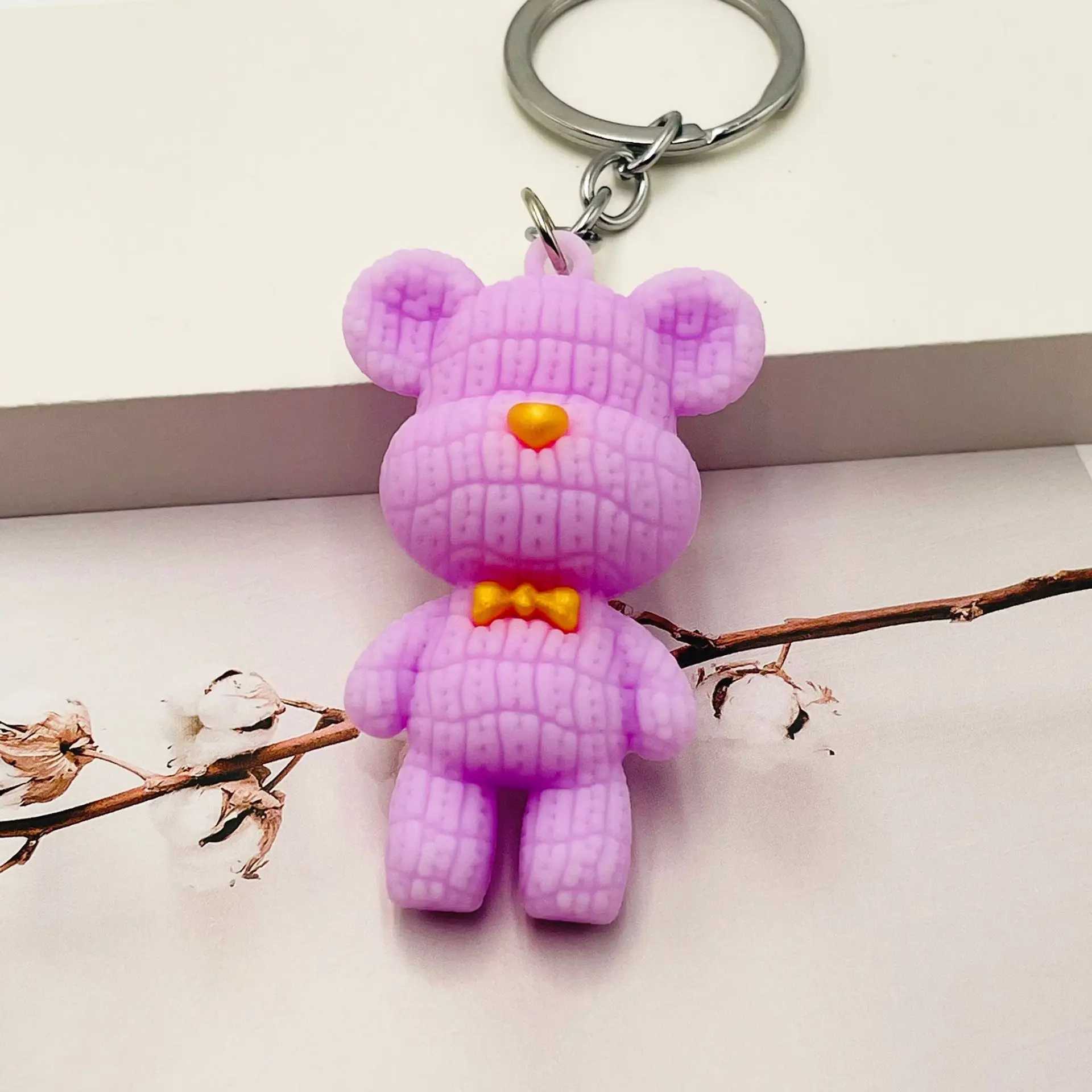Plush Bear Violent Bear Keychain Girl Bag Pendant Stereo Doll Trend Gift WholesaleXJ250319