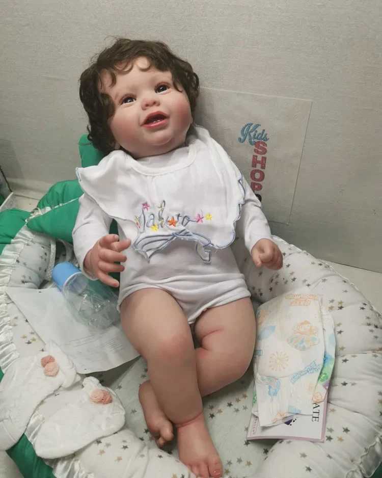 BZDOLL Realistic 60cm 24 inch soft silicone regenerated baby doll with 3D spray painted skin and Vascular Vein newborn baby dressing toy W250320