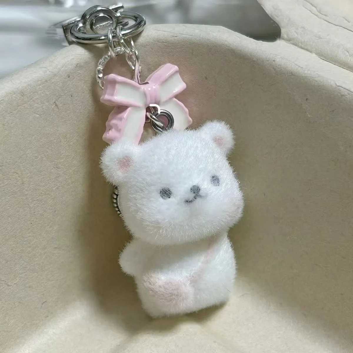 Cute Teddy Bear Keychain Cartoon Rabbit Cheese Phone Case Pendant Creative and Fun Bag Pendant Jewelry GiftXJ250319