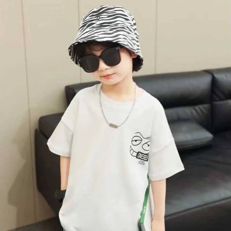 Childrens summer clothing boys short sleeved T-shirt new summer letter printing childrens half sleeved baby shirtT250320