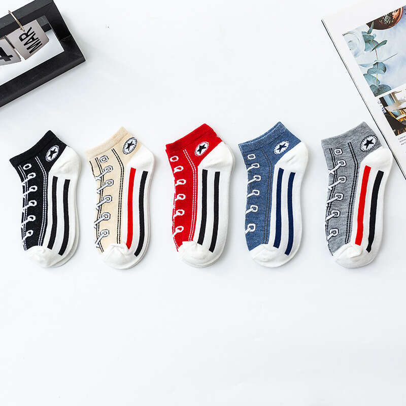 Canvas Socks For Men And Women, Casual Sports, Fun Short Cotton Socks, College Style, Couple