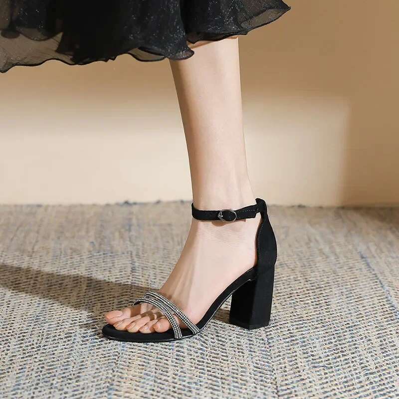 Wedge Heels Small Size Chunky Rhie High Heel Sexy Sandals Women Summer Shoes