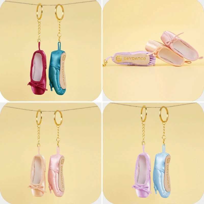 Ballet inspired keychain satin corner shoe pendant cute keychain satin alloy material keychain dance enthusiast Y08EXJ250319