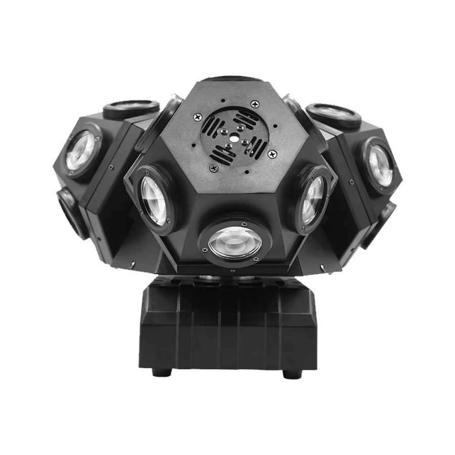 Stage Light Beam Projector Three Heads RGBW 3in1 LED Laser Rotating Moving Head Light DMX Control for Bar DJ Disco Party Z250320