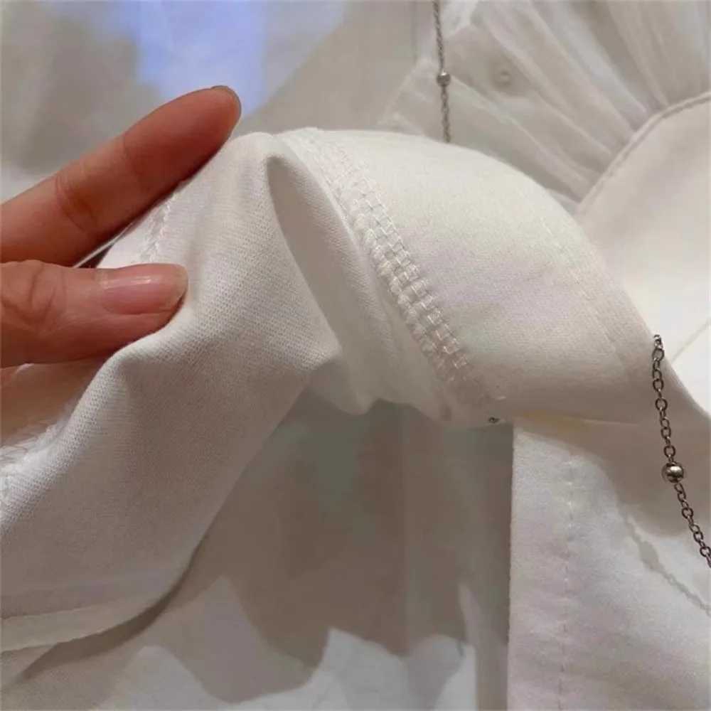 Bear Leader 2024 Summer New Korean Girls Clothes Solid Color Ruffle Short Sleeve Round Neck Casual T-shirt Childrens ClothingT250320
