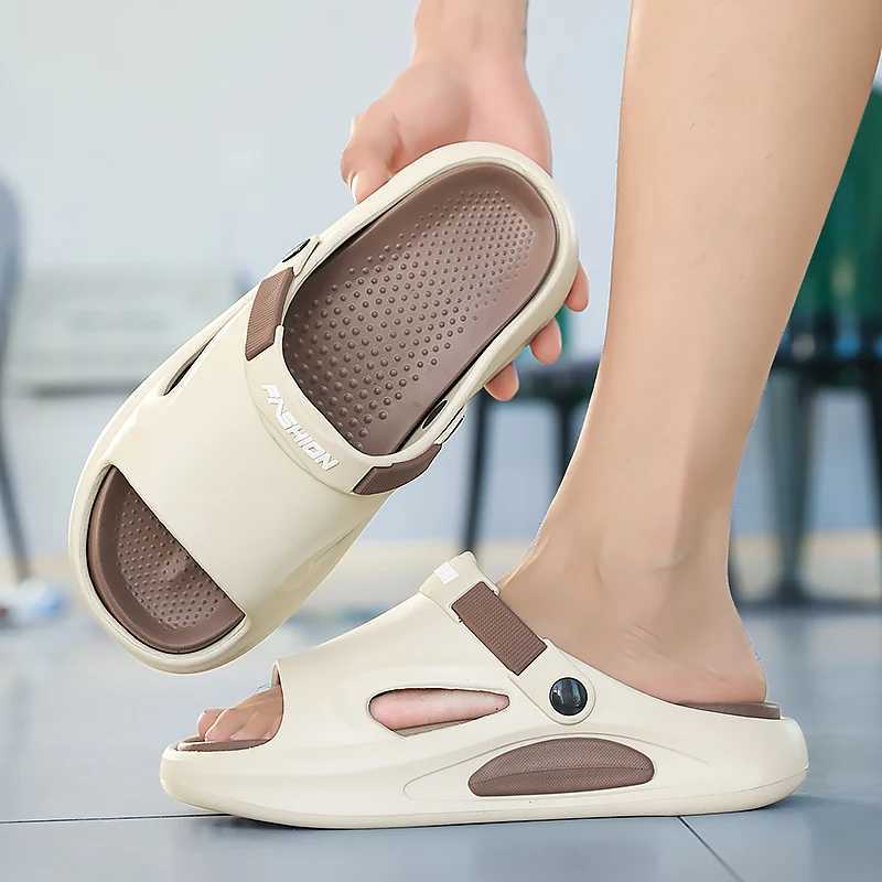 Summer New Mens Outdoor Sandals Slippers Beach Cfortable Soft s Men Casual Shoes N-slip Garden Shoes Men Beach Sandals Y250320